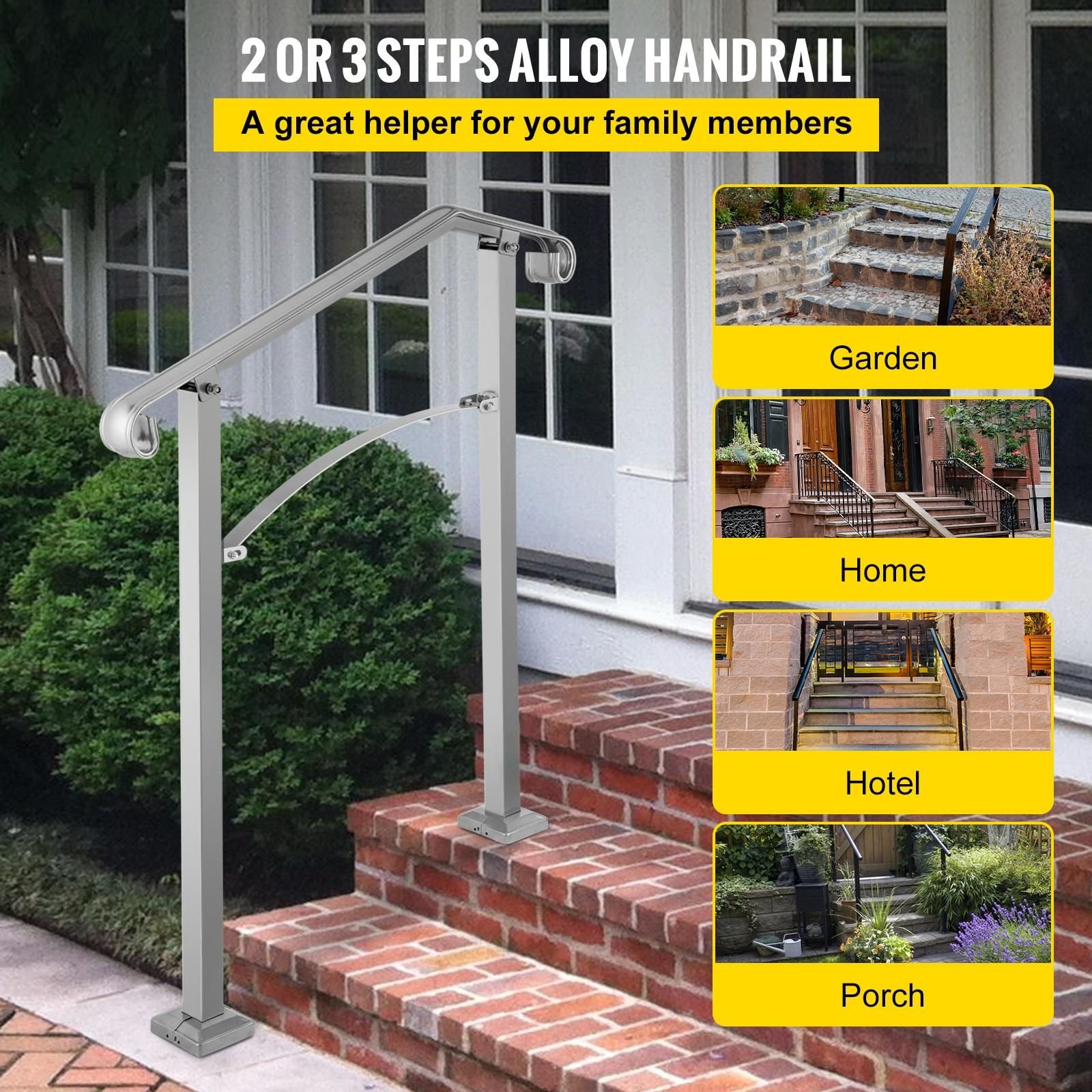 outdoor stair railing fit 2 or 3 steps alloy metal handrailing front porch flexible transitional handrail arch step rail with installation kit for concrete or wooden stairs silver.jpg