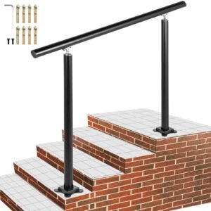 outdoor stair railing kit 4 ft handrails 1 4 steps adjustable angle black aluminum stair hand rail for the elderly handrails for outdoor steps.jpg