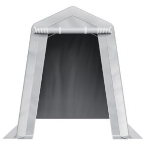 Outdoor Storage Shed, 6 x 8 ft Portable Storage Tent with Roll-up Door & Vents, Waterproof Canopy Shed Shelter, Heavy Duty Frame, Patio Garage Carport for Motorcycle, Lawn Mower, Bike, Grey