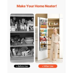 over the door pantry organizer 8 tier pantry organization and storage heavy duty steel hanging spice rack adjustable wall seasoning shelves for home kitchen laundry room bathroom black 5.jpg
