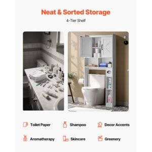 over the toilet storage cabinet 6614 in height bathroom storage organizer with double door and adjustable shelf bathroom space saver organizer above toilet with open shelf white 3.jpg