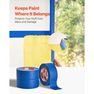 painters tape 2 inch wide 188 in x 60 yds 3 rolls blue painter tape for painting edge trim ceiling masking tape protects surfaces and removes easily diy craft art labeling decoration 5.jpg