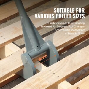 pallet buster 50 carbon steel handle pallet breaker 2000 lbs weight capacity heavy duty deck board removal tool deck wrecker with non slip grip for efficient and effortless board removal 2.jpg