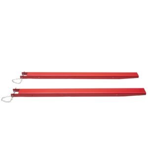 Pallet Fork Extensions, 72" Length 4.5" Width, Heavy Duty Carbon Steel Fork Extensions for Forklifts, 1 Pair Forklift Extensions with Pins, Forklift Fork Attachments for Forklift Truck, Red