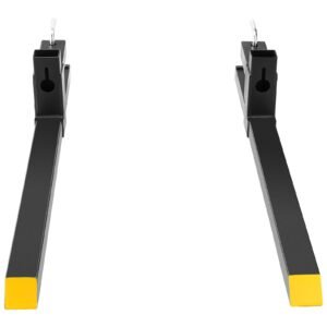 pallet forks, 2000 lbs capacity clamp on pallet forks, 43" tractor bucket forks, heavy duty front loader attachment for tractor, skid steer, loader bucket, tractor forks for agriculture and farm