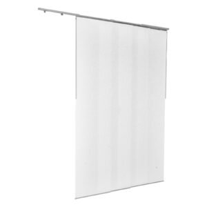Panel Track Blinds, Extendable Track from 45.8 in to 86 in W, Trimmable Panel Curtains Up to 96 in H, Adjustable Vertical Panel Blinds for Sliding Doors, Patio Doors, Room Divider, Window, White