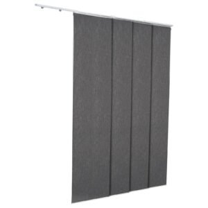 Panel Track Blinds, Extendable Track from 45.8 in to 86 in W, Trimmable Panel Curtains Up to 96 in H, Vertical Blackout Panel Blinds for Sliding Doors, Patio Doors, Room Divider, Dark Gray