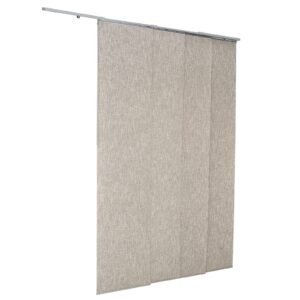 Panel Track Blinds, Extendable Track from 45.8 in to 86 in W, Trimmable Panel Curtains Up to 96 in H, Vertical Blackout Panel Blinds for Sliding Doors, Patio Doors, Room Divider, Windows, Brown