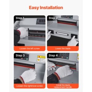 paper cutter blade, heavy duty steel blade replacement suitable for professional cutter e330d/e330s, paper trimmer machine spare blade,585 x 44 x 6 mm
