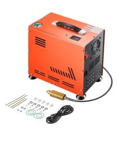 PCP Air Compressor, 800W Dual-Cylinder PCP Airgun Compressor 4500PSI/30Mpa with Built-in Fan Cooling System, Auto-Stop | Oil Free Paintball Tank Compressor for Air Rifle, Scuba Diving Bottle