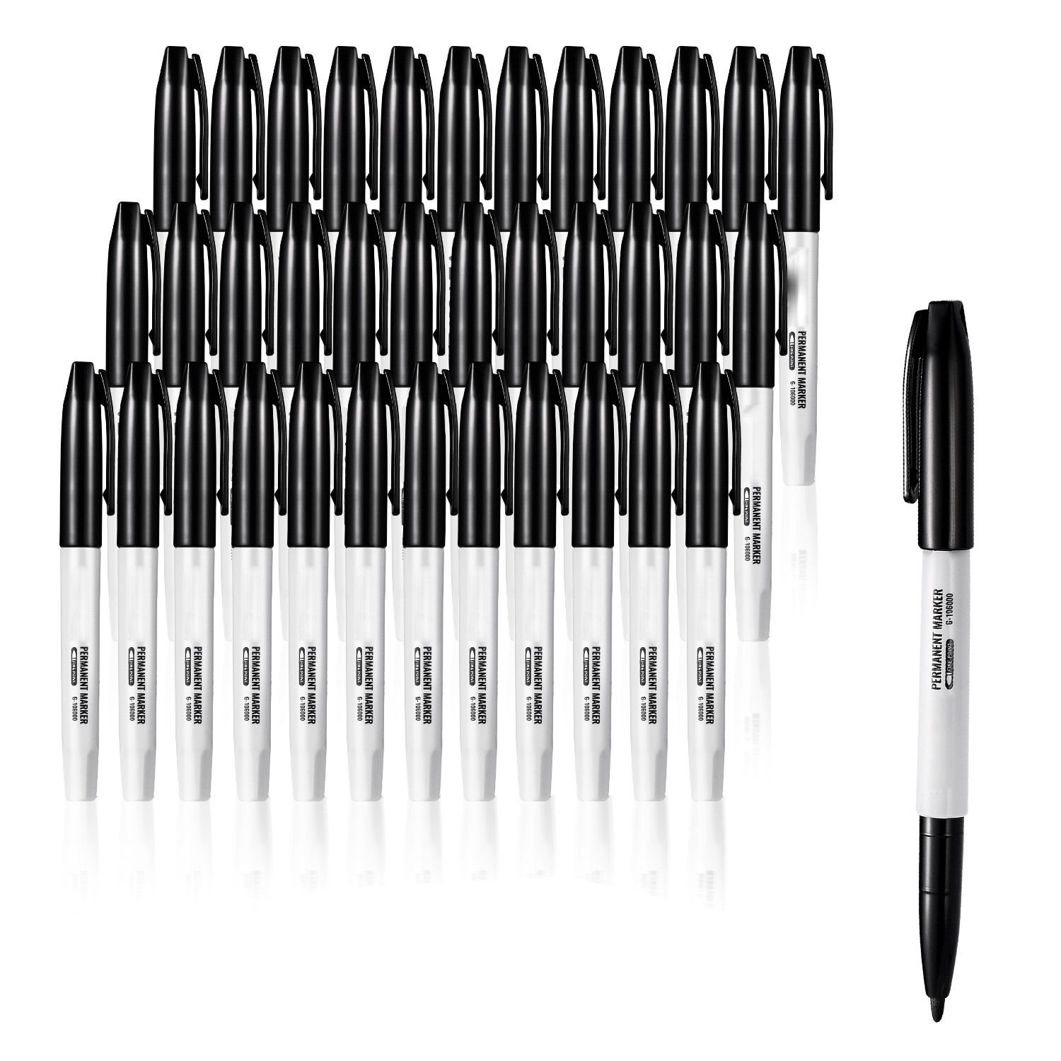 permanent markers 36 pack black permanent marker set quick drying fade resistant fine point markers for plastic paper metal and more.jpg