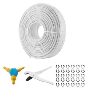 PEX-AL-PEX Tube, 984ft, 5/8'' Diameter Aluminum-Plastic Composite Pipe Oxygen Barrier Radiant Floor PEX Pipe, 0.08'' Thickness Radiant Heat Floor Plumbing Inner Aluminum Layer PEX Tubing Pipe