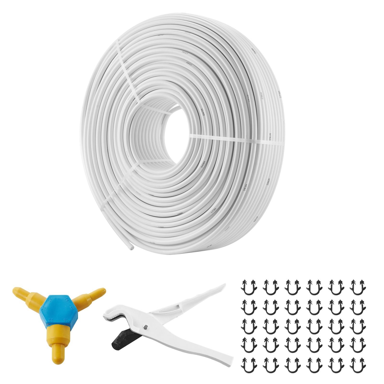 pex al pex tube, 984ft, 5/8'' diameter aluminum plastic composite pipe oxygen barrier radiant floor pex pipe, 0.08'' thickness radiant heat floor plumbing inner aluminum layer pex tubing pipe