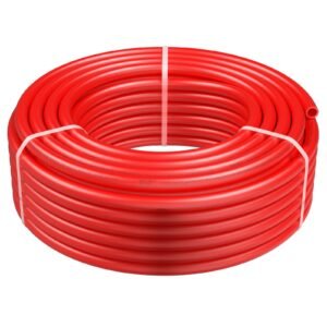 PEX Pipe 3/4 Inch, 100 Feet Length PEX-B Flexible Pipe Tubing for Potable Water, Pex Water Lines for Hot/Cold Water & Easily Restore, Plumbing Applications with Free Cutter & Clamps ,Red