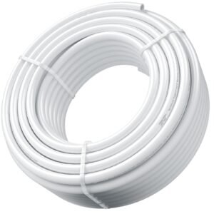 PEX Pipe 3/4 Inch, 100 Feet Length PEX-B Flexible Pipe Tubing for Potable Water, Pex Water Lines for Hot/Cold Water & Easily Restore, Plumbing Applications with Free Cutter & Clamps ,White