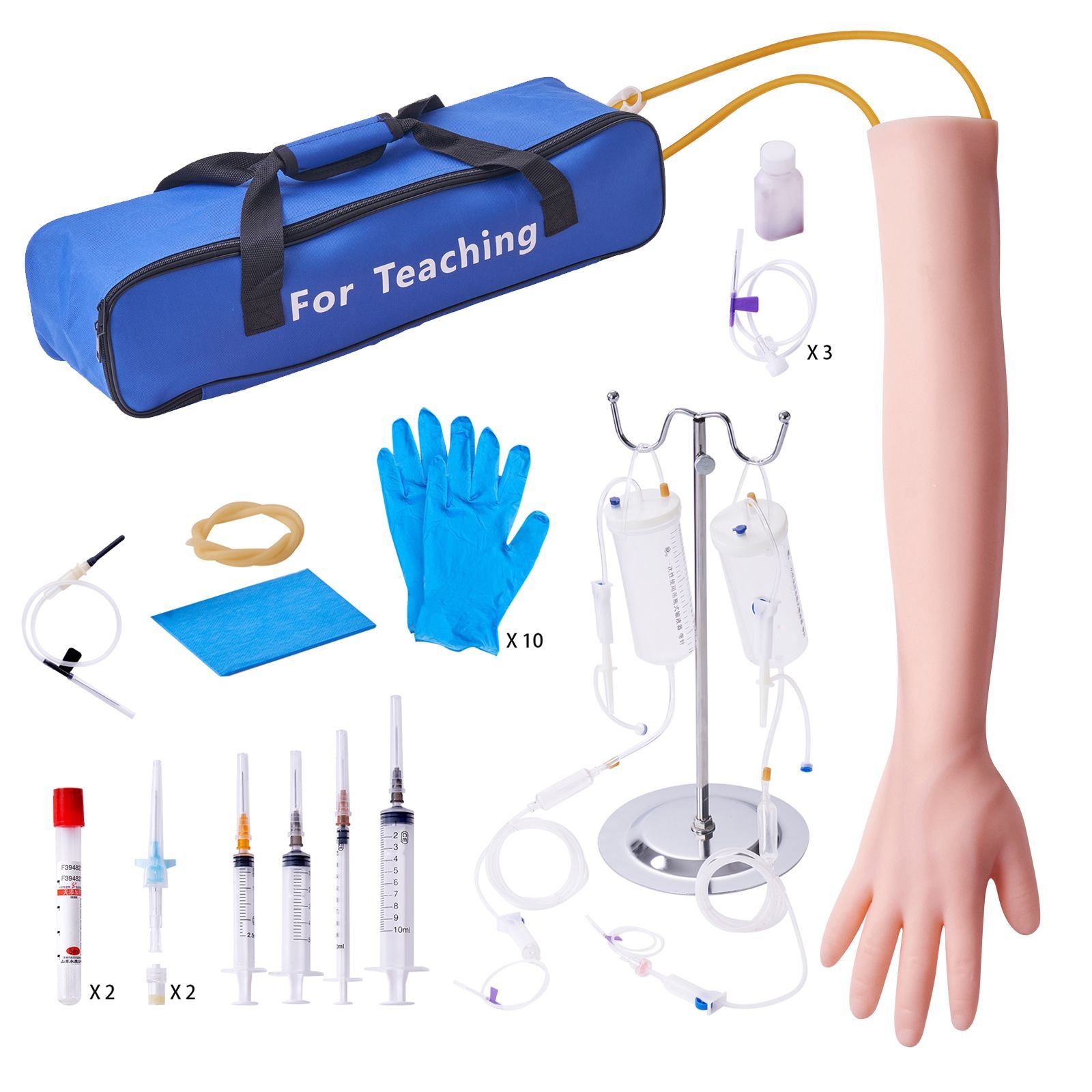 phlebotomy practice kit iv venipuncture intravenous training kit high simulation iv practice arm kit with carrying bag practice and perfect iv skills for students nurses and professionals.jpg