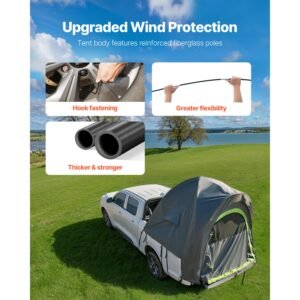 pickup truck tent fit 50 52 ft truck tents for camping waterproof pu2000mm 2 3 person sleeping truck bed tent with double layer design windows sturdy truck bed camper shell with storage bag 15.jpg