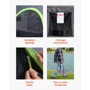 pickup truck tent fit 50 52 ft truck tents for camping waterproof pu2000mm 2 3 person sleeping truck bed tent with double layer design windows sturdy truck bed camper shell with storage bag 17.jpg