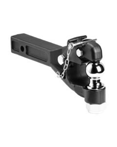 Pintle Hook, 16000 lbs Towing Capacity, Pintle Hook Hitch for 2-inch Hitch Hook Military Receiver, Combination 2-inch Hitch Ball, Fits 2.5 to 3-inch Lunette Ring, Black Powder Coat, for Trailers