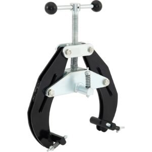 Pipe Clamp, 2 to 6 in, High Strength Ultra Clamp with Quick Acting Screws, Steel Pipe Alignment Tool with Lightweight Design, Black