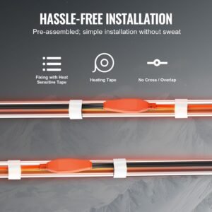 pipe heating cable 12ft 7wft heat tape for pipes with built in thermostat water pipe heat cable protects pvc hose metal and plastic pipe from freezing 5.jpg
