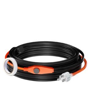 Pipe Heating Cable, 30FT 7W/FT Heat Tape for Pipes with Built-in Thermostat, Water Pipe Heat Cable Protects PVC Hose, Metal and Plastic Pipe from Freezing