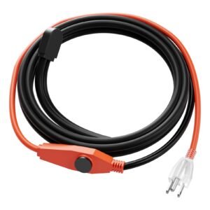 Pipe Heating Cable, 6FT 7W/FT Heat Tape for Pipes with Built-in Thermostat, Water Pipe Heat Cable Protects PVC Hose, Metal and Plastic Pipe from Freezing
