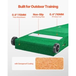 pitching mound portable baseball pitchers mound 90 in iindoor outdoor pitching practice and training equipment softball pitching aids with antifade turf pitching rubber carry handles 2.jpg