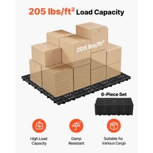 plastic pallets 6 pcs plastic pallets for basement storage nestable lightweight waterproof storage pad with breathable grid for indoor outdoor supermarket warehouse 236x118x12 black 1.jpg