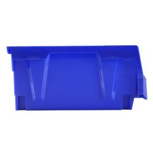 Plastic Storage Bin, (11-Inch x 11-Inch x 5-Inch), Hanging Stackable Storage Organizer Bin, Blue/Red, 6-Pack, Heavy Duty Stacking Containers for Closet, Kitchen, Office, or Pantry Organization