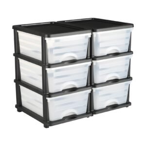 plastic storage drawers 2 pack storage organizer drawer 6 drawers closet organization and storage dividers dresser organizer clear bins for office supplies craft rooms classrooms and home 1.jpg