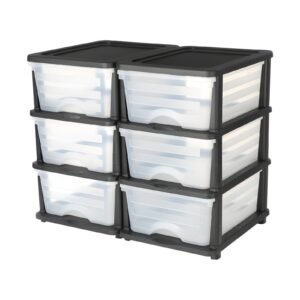 plastic storage drawers 2 pack storage organizer drawer 6 drawers closet organization and storage dividers dresser organizer clear bins for office supplies craft rooms classrooms and home 3.jpg