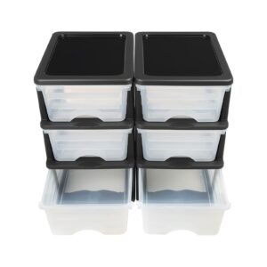 plastic storage drawers 2 pack storage organizer drawer 6 drawers closet organization and storage dividers dresser organizer clear bins for office supplies craft rooms classrooms and home 5.jpg