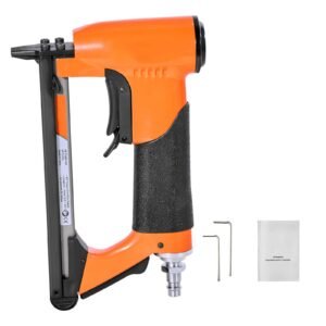 Pneumatic Staple Gun, 20 Gauge Air Upholstery Stapler for 50 Series Fine Wire Staples 1/2" Crown 1/4"-5/8" Length, Max 110PCS Loading Air Staple Gun for Upholstering, Woodworking, DIY Projects