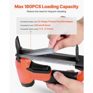 pneumatic staple gun 22 gauge long nose upholstery stapler for 71 series fine wire staples 38 inch crown 14 58 length max 180pcs loading air staple gun for upholstering woodworking diy 3.jpg