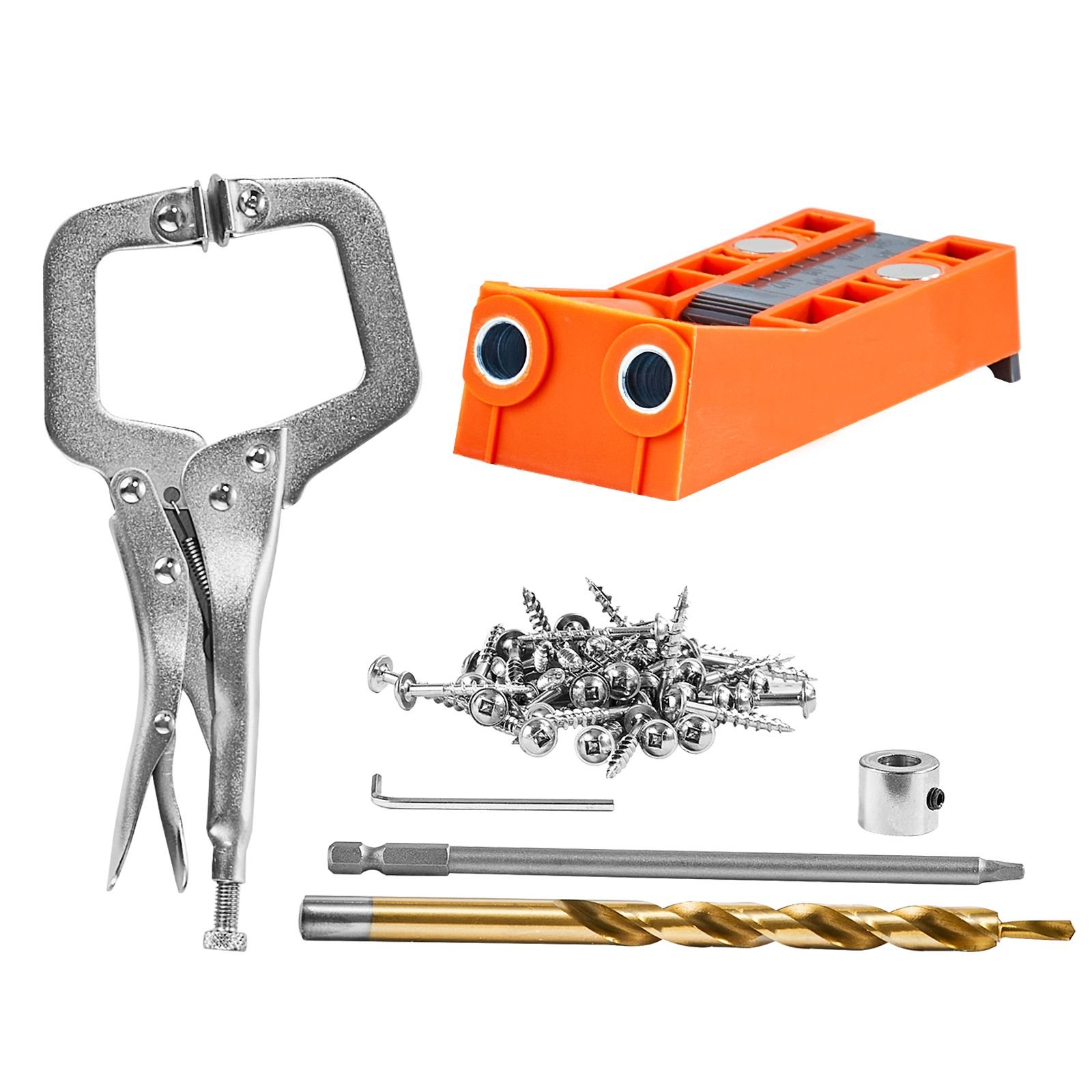 pocket hole jig 56 pcs mini jig pocket hole system with 9 c clamp step drill wrench square drive bit drill stop ring and screws for diy carpentry projects.jpg