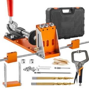 pocket hole jig kit 34 pcs pocket hole jig system with 11 c clamp fixture step drills wrenches drill stop rings square drive bits toolbox adjustable for diy carpentry projects 1.jpg