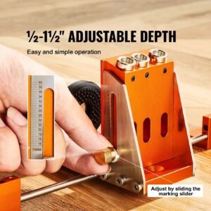 pocket hole jig kit 34 pcs pocket hole jig system with 11 c clamp fixture step drills wrenches drill stop rings square drive bits toolbox adjustable for diy carpentry projects 5.jpg