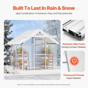 polycarbonate greenhouse 6 x 4 ft outdoor greenhouse with adjustable vent windows pavilion styled greenhouse with sliding door aluminum large walk in greenhouse kit for garden backyard 1.jpg