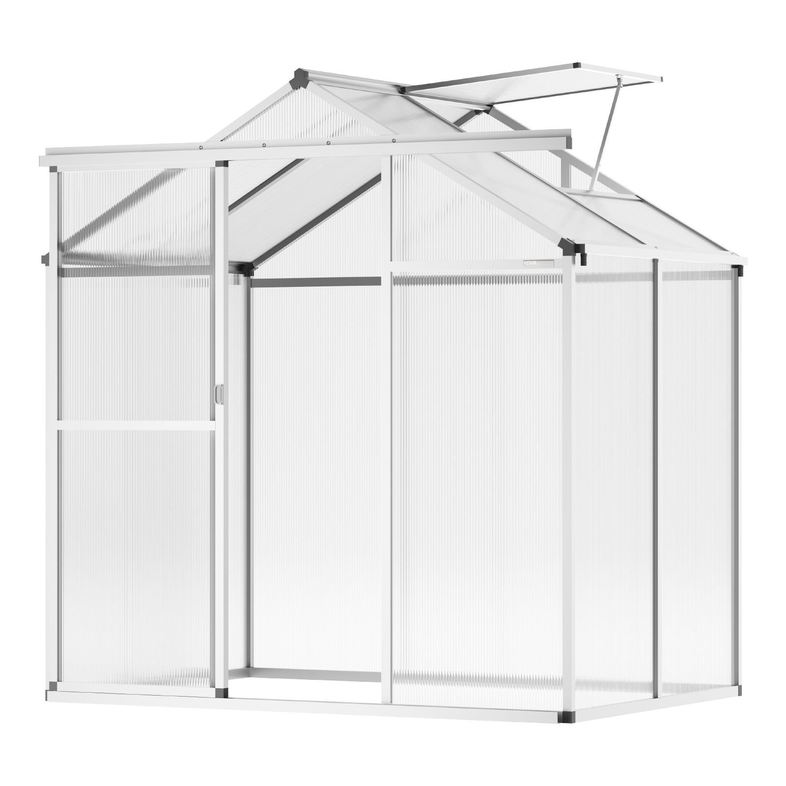 polycarbonate greenhouse 6 x 4 ft outdoor greenhouse with adjustable vent windows pavilion styled greenhouse with sliding door aluminum large walk in greenhouse kit for garden backyard.jpg