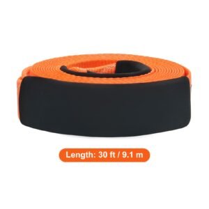 polyester heavy duty tow strap recovery kit 3 x 30 ft mbs 36000 lbs winch strap triple reinforced loop snatch strap 2 shackle hitch receiver 34 d ring shackles 2pcs storage bag 3.jpg