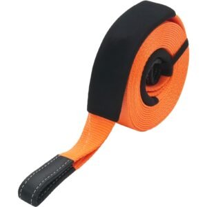 polyester heavy duty tow strap recovery kit 3 x 30 ft mbs 36000 lbs winch strap triple reinforced loop snatch strap 2 shackle hitch receiver 34 d ring shackles 2pcs storage bag 5.jpg