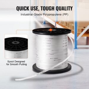 polyester pull tape 12 x 1053 mule tape flat rope 1250 lbf tensile capacity printed webbing cable pulling tape for packaging gardening commercial electrical conduit work white 3.jpg