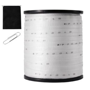 polyester pull tape 34 x 528 mule tape flat rope 2500 lbf tensile capacity printed webbing cable pulling tape for packaging gardening commercial electrical conduit work white.jpg