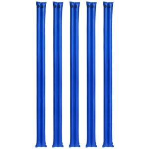 Pool Cover Water Bags, 5 Packs 10 Ft, Double Chamber Pool Cover Water Tubes, 0.4mm Thick PVC Bags Weights with Leakproof Screw Cap, for Inground Swimming-Pool Covers Winter Closing, Blue