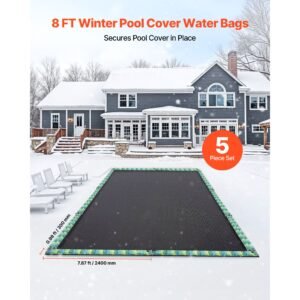 pool cover water bags 5 packs 8 ft double chamber pool cover water tubes with reflective strips 03mm thick pvc bags weights with leakproof screw cap for winter inground swimming pool covers 4.jpg