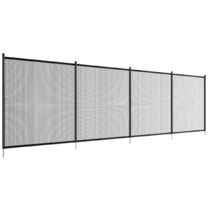 Pool Fence, 4 x 12 FT Pool Fences for Inground Pools, Removable Child Safety Pool Fencing, Easy DIY Installation Swimming Pool Fence, 340gms Teslin PVC Pool Fence Mesh Protects Kids and Pets
