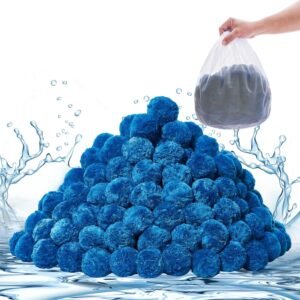 pool filter balls for sand filter 31 lbs filter balls replace pool filter sand reusable blue polyester fiber filter media with wash bag for swimming pool aquarium tank above ground pool 5.jpg