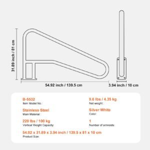 pool handrail 55 x 32 inch pool railing stainless steel with base plate for indooroutdoor poolsswimming pool safety railing for decksrust proof grab bar w grip coveraccessories for spas 3.jpg