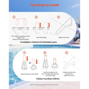 pool rail 54 x 32 inch pool handrail 220 lbs load capacity heavy duty 304 stainless steel swimming handrail detachable nonslip sleeve recessed or base mount for poolside water parks 4.jpg